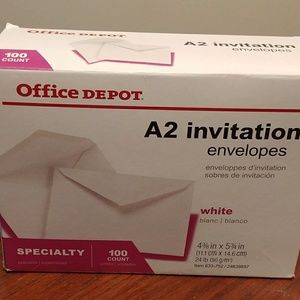 White A2 envelopes